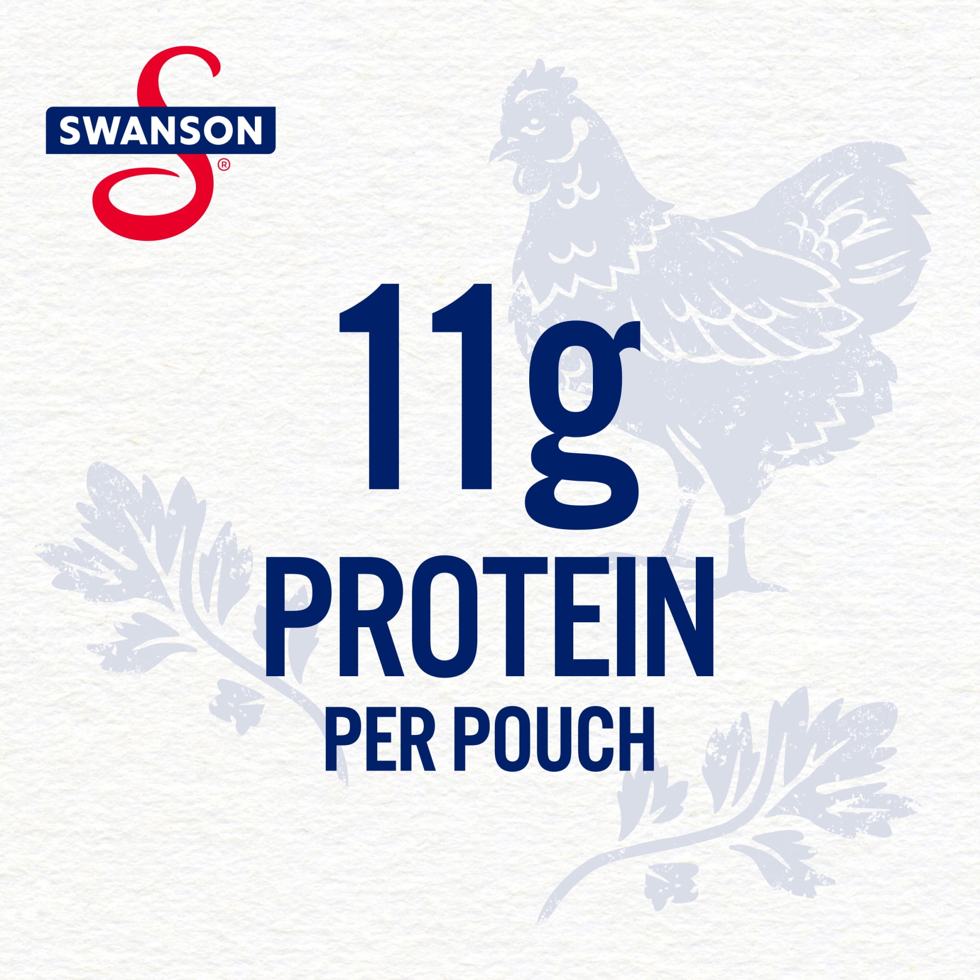 (12 pack) Swanson Garlic and Herbs White Chunk Fully Cooked Chicken, Ready to Eat, Simple on-the-Go Meals, 2.6 oz Pouch