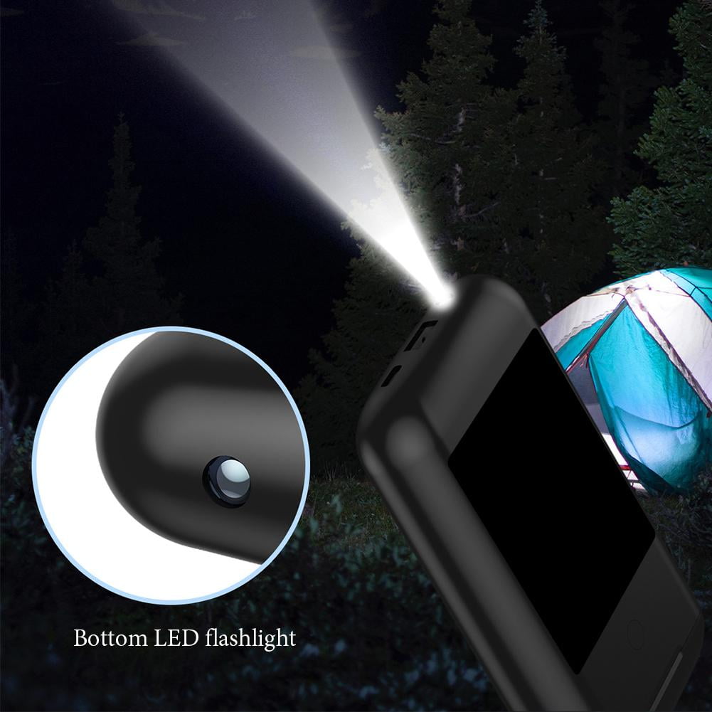 3in1 Large Screen Earphone 8000mAh Power Bank LED Flashlight Wireless Head ZUB