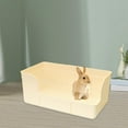 thumbnail image 1 of BELOVING Pet Rabbit Litter Box Bedpan Rabbit Urinal Tray for Ferrets Chinchillas Rats Beige, 1 of 10