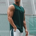thumbnail image 6 of IDALL Tank Tops Men Mens T-Shirts Sleeveless Shirts for Men Sleeveless Quick Drying Tights Sweat Basketball Training Sports Wear Top Sports Vest Comfort Colors Tshirt Army Green L, 6 of 6