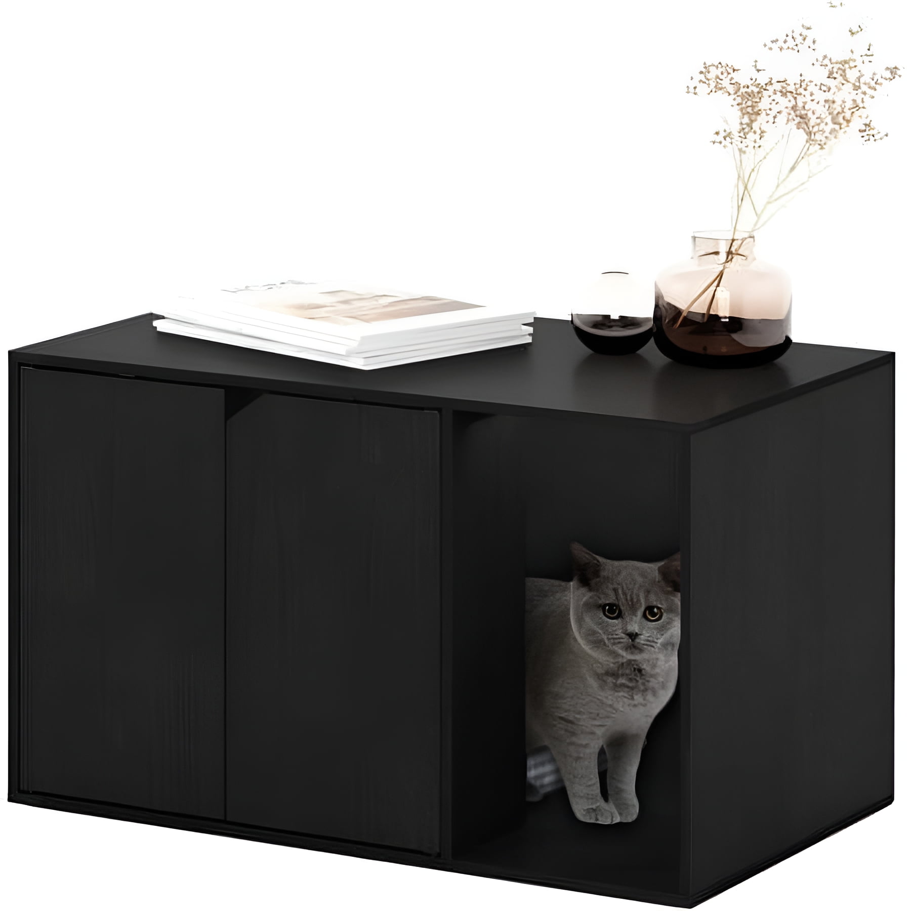 Furinno 20392AM Peli Litter Box Enclosure, Americano
