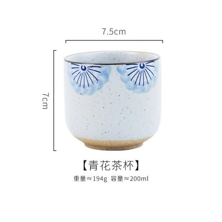 

Loiesag 200ml Fire Earth Fired Japanese Style Teacup Water Cup Coffee Cup Ceramic Hand Painted Kung Fu Tea Set Cuisine Tableware