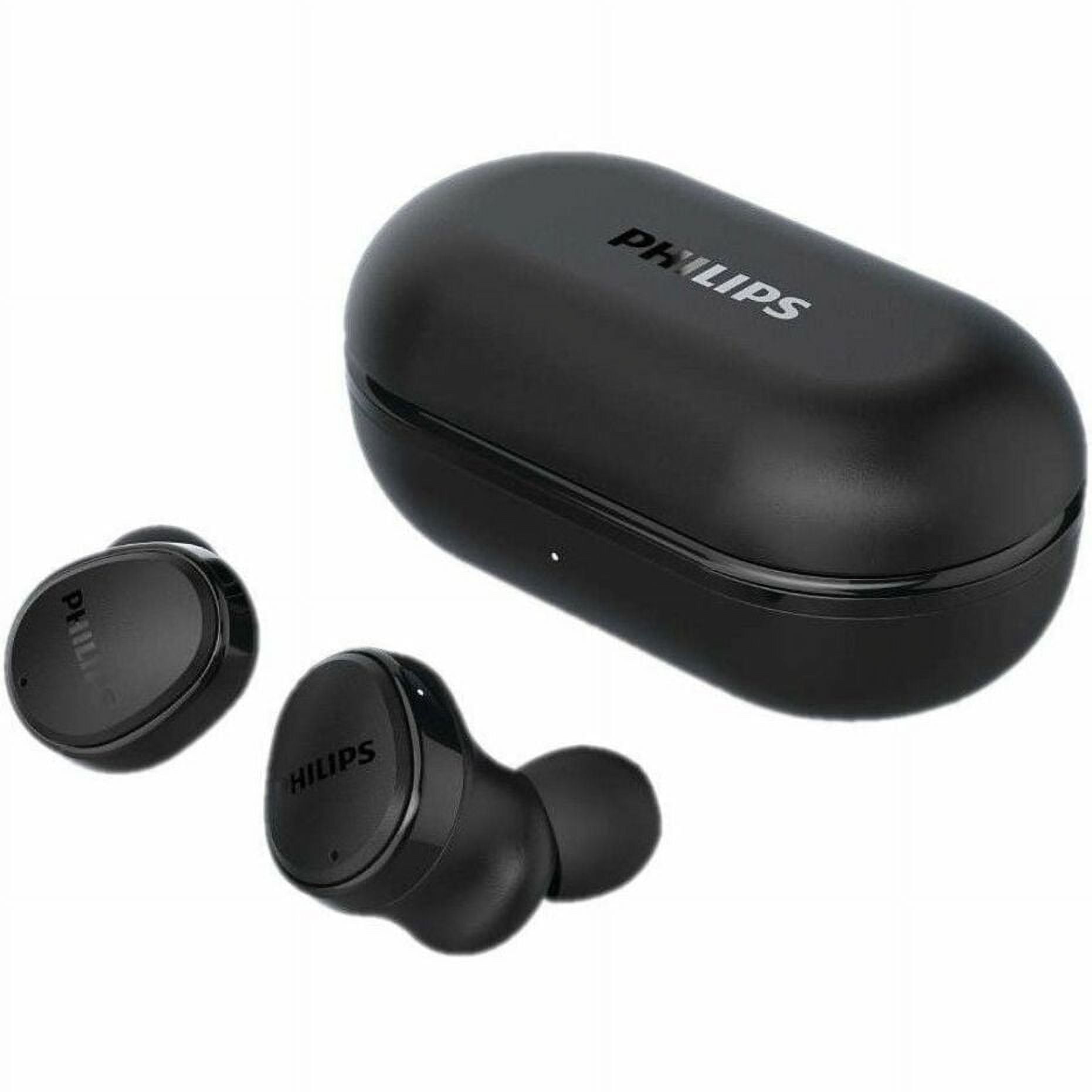 Philips T4556 True Wireless Headphones, Active Noise Canceling, IPX4 Water Resistant, Black
