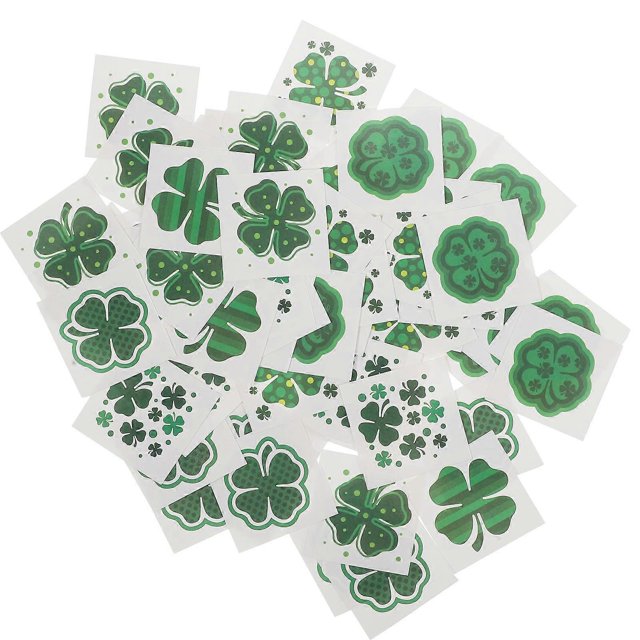 St Patty's Day Face Stickers 144Pcs Creative Temporary Body Decoration For Women Men And Kids Featuring Colorful Art Designs