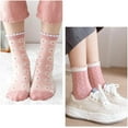 thumbnail image 5 of Vintage Embroidered Floral Socks for Women Combed Cotton Crew Socks, 5 of 5