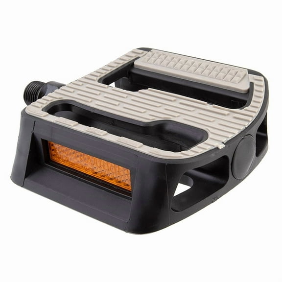 Sunlite Barefoot Cruiser MX Pedals 9/16" One-Piece Resin Body Rubber Surface Blk