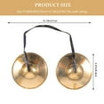 thumbnail image 2 of HAMPPLIES Finger Cymbals for Adults Copper Golden Traditional Craftsmanship for Meditation 1 Set, 2 of 6