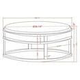 thumbnail image 7 of Pemberley Row Velvet Gray Ottoman Round 39.5" Unassembled, 7 of 7