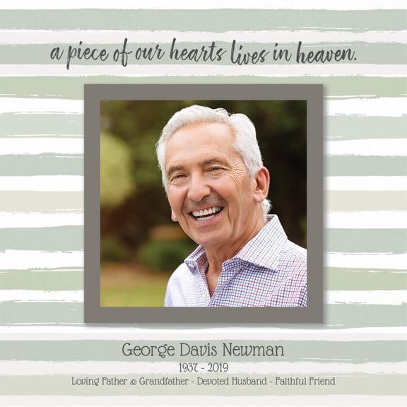 Hearts Live in Heaven | Personalized Memorial, Grief, Sympathy, Bereavement, Condolence, Celebration of Life Gift, Print, Wall Decor - Style B Photo