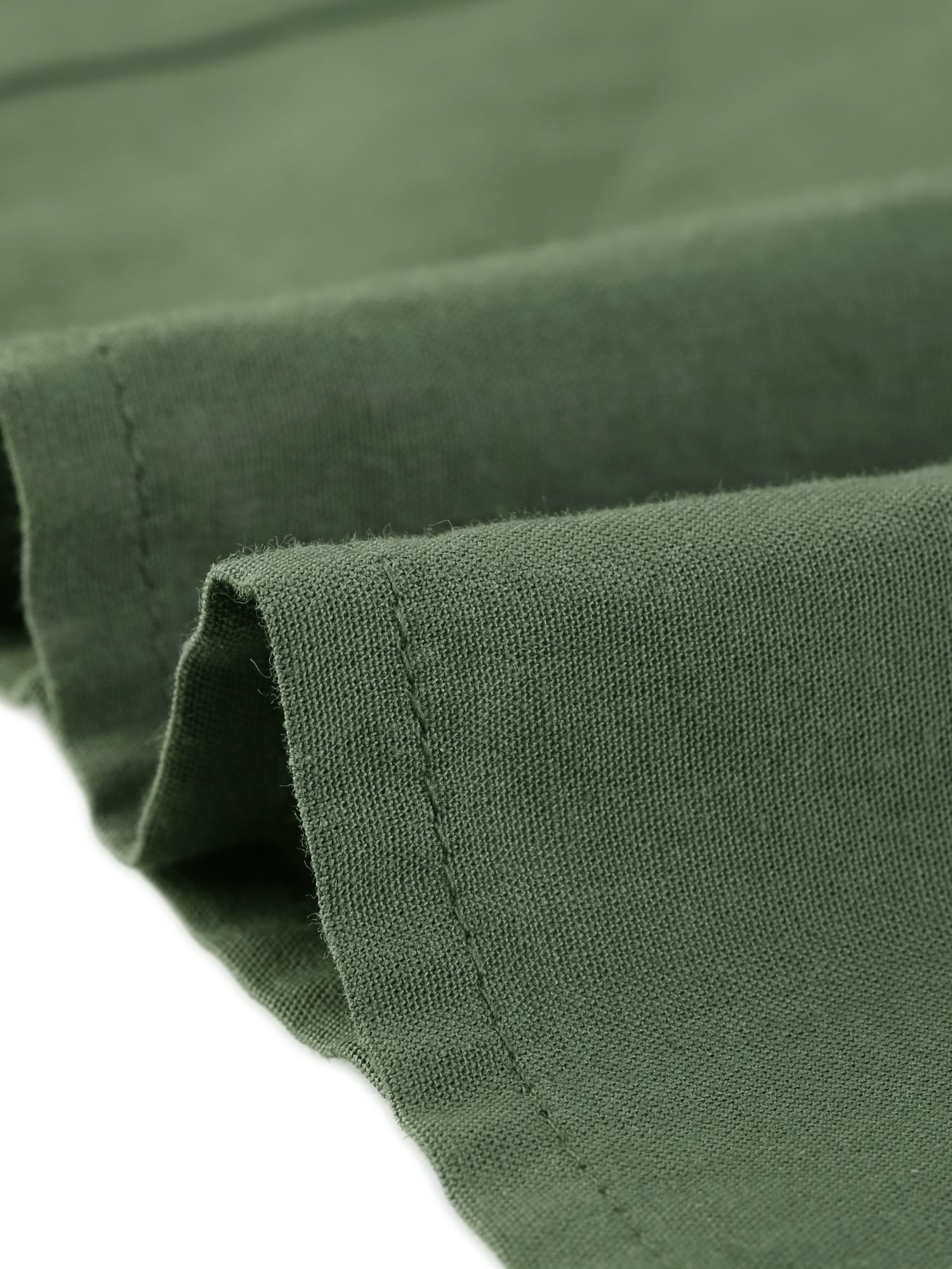 DARING DIVA Collared Short Sleeve Pocket Belt Button up Shirt Dress 3XL Army Green