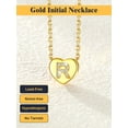 thumbnail image 4 of U7 Mother's Day Gifts for Women 14K Gold Plated Letter Pendant with Sparkle Cubic Zirconia Tiny Heart Letter Initial R Necklace Choker, 4 of 8
