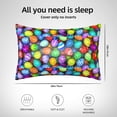 thumbnail image 6 of Bingfone Colorful Easter Eggs1 Print Satin Pillowcase for Hair - Standard Size with Zipper Silky & Soft Pillow Covers,20x30 inches, 6 of 8