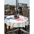thumbnail image 2 of Outdoor Tablecloth with Umbrella Hole Zipper Blue Butterfly Round Tablecloth 60" Waterproof Outside Table Cloth Watercolor Spring Blossom Nature Flowers Patio Table Cover Tablecloths for Picnic Party, 2 of 8