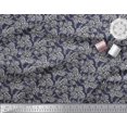 thumbnail image 2 of Soimoi Crepe Silk Fabric Leaves & Floral Block Print Sewing Fabric Yard 42 Inch Wide, 2 of 3