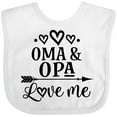 thumbnail image 3 of Inktastic My Oma Opa Love Me Grandkids Boys or Girls Baby Bib, 3 of 4