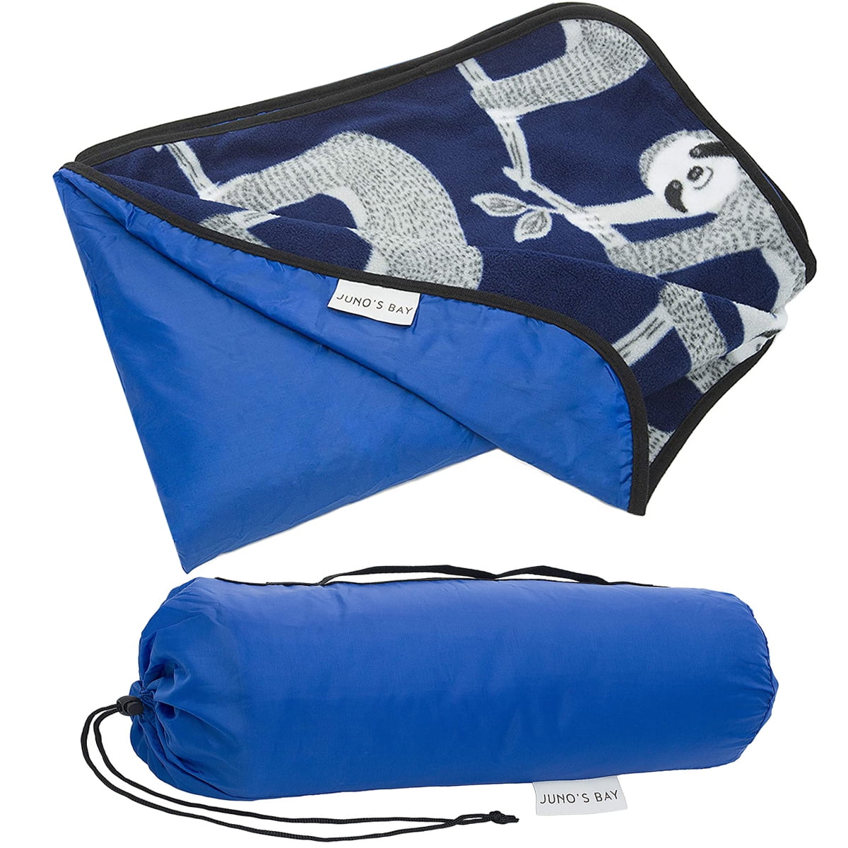 Juno's Bay Sloth Print Waterproof Polar Fleece Picnic Blanket for