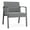 Gray Flannel, variant on Waterfall Reception Waiting Oversize Guest Chair / Charcoal Steel / Light Gray