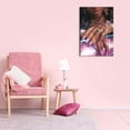 thumbnail image 4 of 3Pcs Pink Fashion Black Girl Canvas Wall Art African American Black Woman Wall Decor Pictures Gorgeous Black Girl Posters Prints for Living Room Bedroom Artwork Home Decoration Unframed, 4 of 6