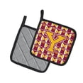 thumbnail image 2 of Carolines Treasures CJ1081-YPTHD Letter Y Football Maroon and Gold Pair of Pot Holders, 7.5HX7.5W, multicolor, 2 of 2