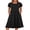 Black, variant on Summer Short Sleeve A-Line Midi Dresses for Women Flowy Casual T Shirt Dresses Beach Floral Sundress with Pockets Navy Blue Medium