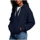 thumbnail image 4 of Ounisa Womens Hoodies Casual Long Sleeve Drawstring Waffle Pullover Tops Loose Hooded Sweatshirt with Pocket, 4 of 8