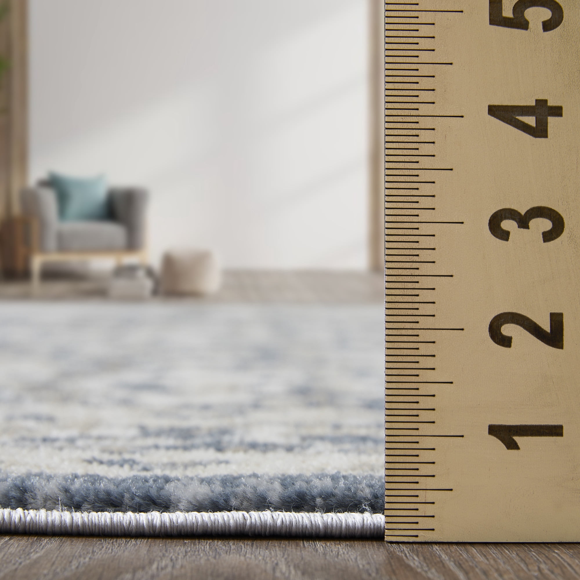 Loomaknoti Kehleigh Otindas 5' x 7' Blue Oriental Indoor Polypropylene Area rug