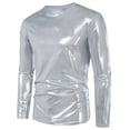 thumbnail image 2 of Admvng Golf Shirts for Men Casual Solid Pullover Round Neck Long Sleeve Blouse,Sizes S-2XL, 2 of 8