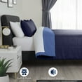 thumbnail image 6 of Martex 3-Piece King Reversible Comforter Set | Super Soft Lightweight | Navy/Ceil Blue, 6 of 9