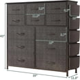 thumbnail image 2 of EastVita 12 Dresser Drawer for Bedroom, Chests of Drawers for Hallway, Entryway, Storage Organizer Unit with Fabric, Sturdy Metal Frame, Wood Tabletop, 2 of 9