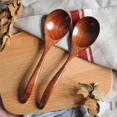 thumbnail image 3 of 20 cucharas de madera para comer, cucharas ecológicas hechas a mano para cenas, ensaladas, postres, bocadillos, cereales y frutas, 3 of 8