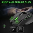 thumbnail image 4 of Wireless Gaming Mouse, 16000 DPI Adjustable, Bluetooth 5.2 & 2.4GHz Dual Mode, Lightweight, 10 Buttons, RGB Lighting, for PC Gaming & Office, Muzpu (Black), 4 of 12