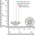 thumbnail image 4 of Simulated Cubic Zirconia Size-5 Heart Celtic Art Deco Wedding Engagement Bridal Promise Ring 925 Sterling Silver, 4 of 7