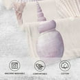 thumbnail image 5 of Yayeee 2 Pack Hand Towels for Bathroom 100% Cotton 16" x 28" Soft Absorbent Kitchen Towel, Purple Watercolor Seashells, 5 of 7