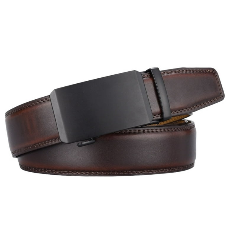 Adjustable Ratchet Leather Belt with Alloy Buckle - Walmart.com display picture 1