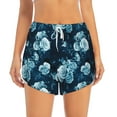 thumbnail image 4 of Lsque Ink Rose Printed Women's Running Shorts with Liner Pockets,Elastic Quick Dry Workout Athletic Gym Yoga Shorts,Womens High Waist Shorts-X-Large, 4 of 9