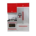 thumbnail image 1 of PVCS Red Mini Kitchen Pretend Play Cooking Set Cabinet Stove Girls Toy Gift for Kids, 1 of 8