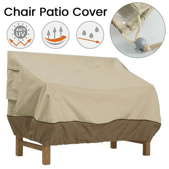 210D Patio Furniture Cover, LOVE DOCK Garden Patio Chair Furniture Cover Waterproof Outdoor Sofa Loveseat Lounge Bench Cover Dust Proof Wind Proof Cover
