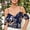 Dark Blue, variant on Qulqfy Womens Tank Tops Camisole V-Neck Plus Size Floral Print Sexy Slim Spaghetti Straps Black Women Summer Tops