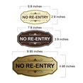 thumbnail image 5 of Victorian No Re-Entry Sign (Black) - Large, 5 of 5