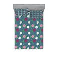 thumbnail image 2 of Flower Bedding Set with Sheet & Covers, Vibrant Dahlias and Lilies Leaves Botanical Beauty Bouquets Buds Summer Plants Art, Printed Bedroom Decor 2 Shams, 4 Sizes, Multicolor, by Ambesonne, 2 of 3