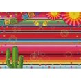 thumbnail image 1 of Fondo de rayas coloridas con temática de fiesta mexicana, pancarta de decoración de mesa para fiesta luau, Cinco de Mayo, festival mexicano, cactus, fondo para fotografía de 2,1 x 1,5 m, 1 of 5