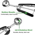 thumbnail image 3 of Cookie Scoop Set of 3, Cookie Dough Scoop for Baking Ice Cream Scoop with Trigger Release, 18/8 Stainless Steel Cookie Scooper, 3 Pcs Large Medium Small Size Ice Cream Scooper for Melon, 3 of 7