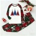 thumbnail image 2 of Zwiiyzr Family Christmas Pajamas Matching Sets for Kids Boys Girls Christmas Lattice Print Long Sleeved Jumpsuit Family Parent-Child Wear Kid Red-Kids, 2 of 5