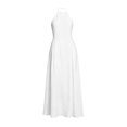 thumbnail image 4 of ZHOGXU Boho Wedding Guest Dresses For Women Sleeveless Halter Maxi Dress Elegant Summer Cocktail Dress,White,XS, 4 of 4