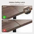 thumbnail image 5 of Noelse Extendable Dining Table Set with Benches, 63" Space Saving Kitchen Dining Table for 6 People, Modern Wood 3-Piece Dining Room Set, Gray, 5 of 10