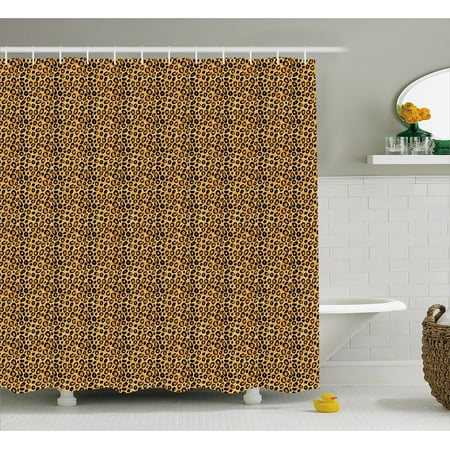 Leopard Print Shower Curtain Spotty Jungle Safari Feline Wild Leopard Print Shower Curtain Spotty Jungle Safari Feline Wild Africa Inspiration Tile Pattern