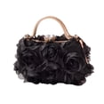 thumbnail image 3 of Esquirla Flower Handbag Portable Ladies Shoulder Bag for Cellphone Keys Lipstick Prom Black, 3 of 8