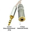 thumbnail image 1 of HIFI Balance Audio Cable Male 2.5mm to 3.5mm 4.4mm Female Headphone Conversion Cable Line Adapter, 1 of 3