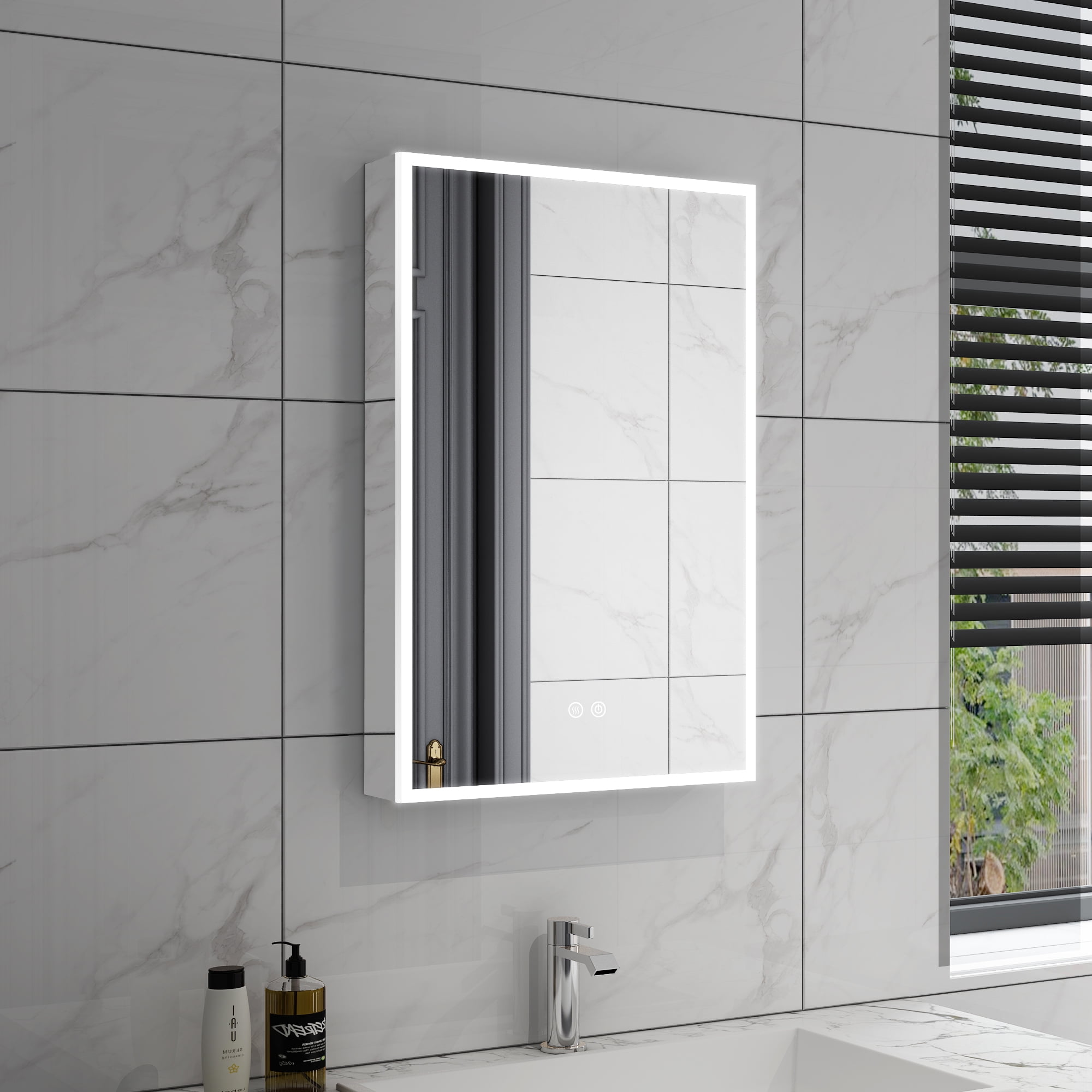 Forclover 20"x30"Bathroom Medicine with Lights, LED Medicine