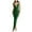 Green, variant on Women's Sexy Neon Asymmetrical Spaghetti Strap Dress Deep V-Neck Sleeveless Bodycon Midi Club Dress